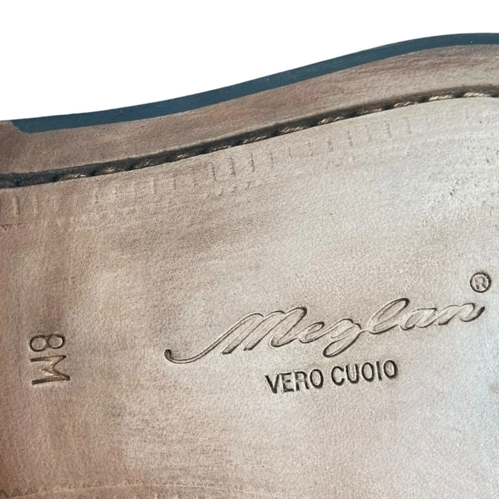 Mezlan Men 8M Torello Brown‎ Leather Square Toe Oxford Dress Shoes Spain